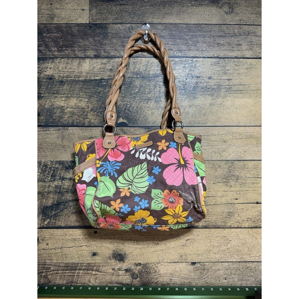 Rosetti Purse Boho Hippie Chic Twist Floral Canvas Shoulder Bag Cottagecore